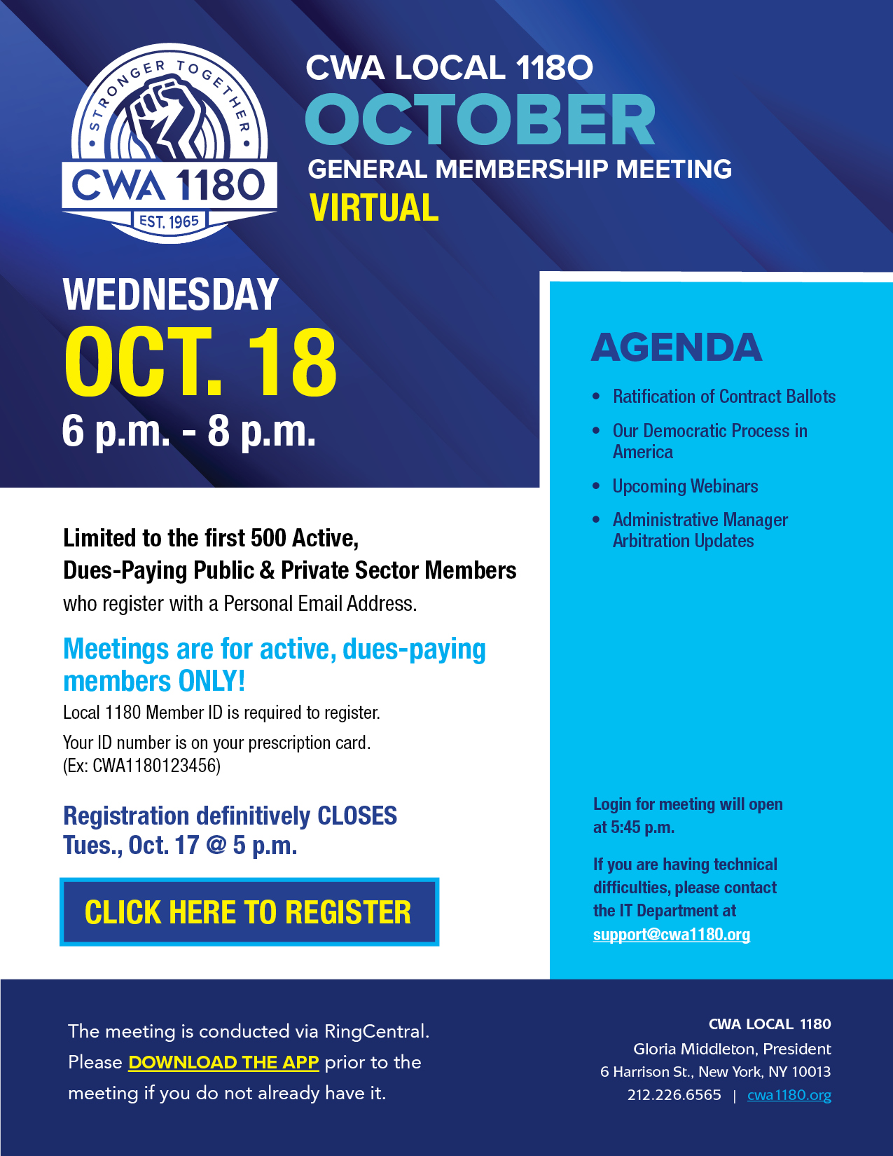 L1180 Oct. Membership Meeting