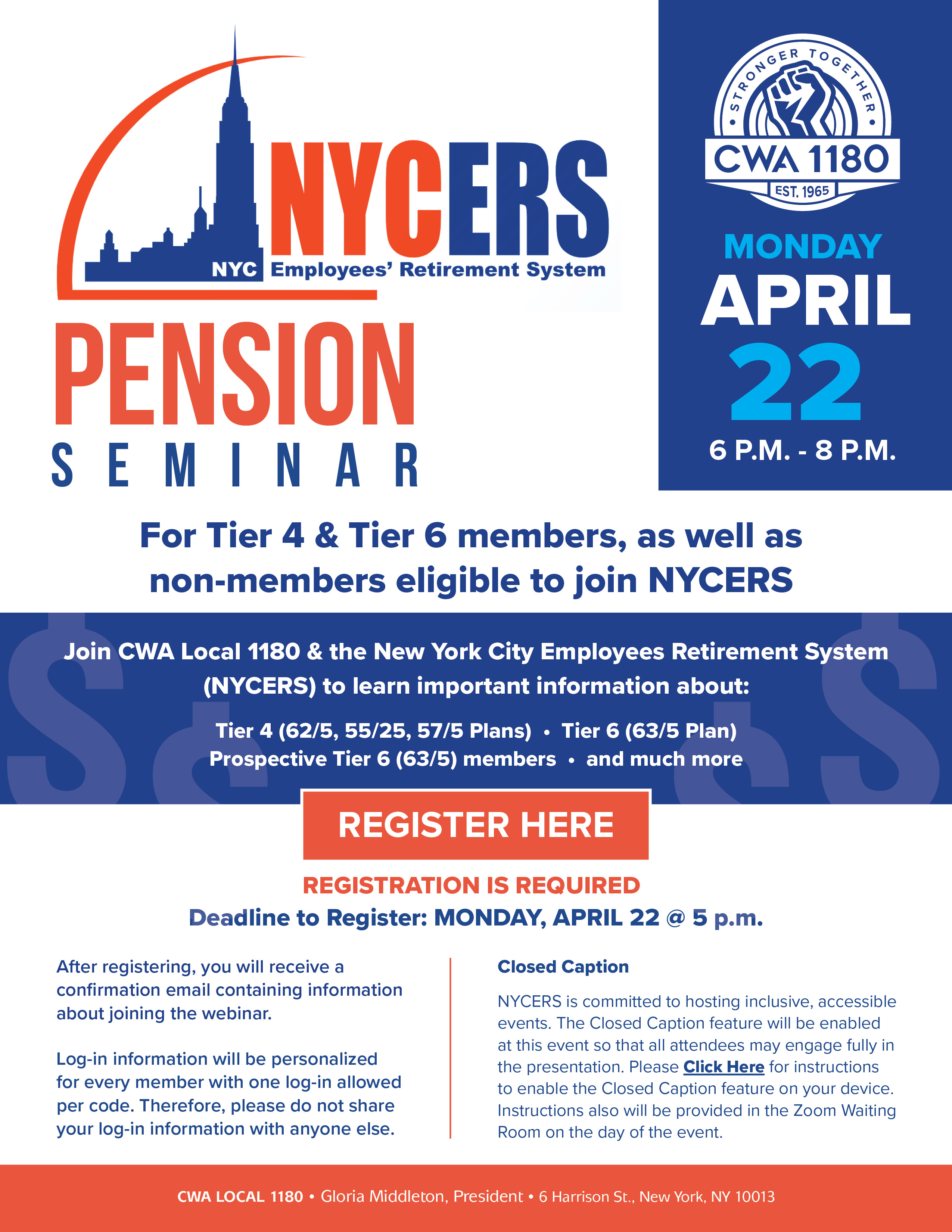 NYCERS Pre-retirement Webinar