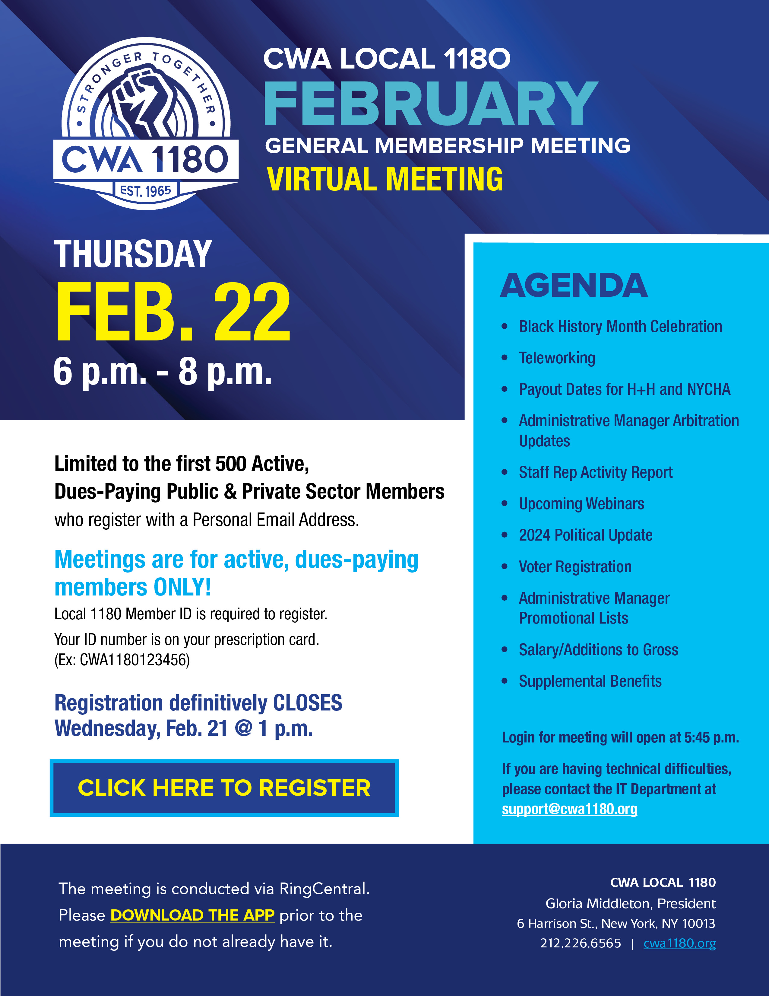 L1180 Feb Membership Meeting