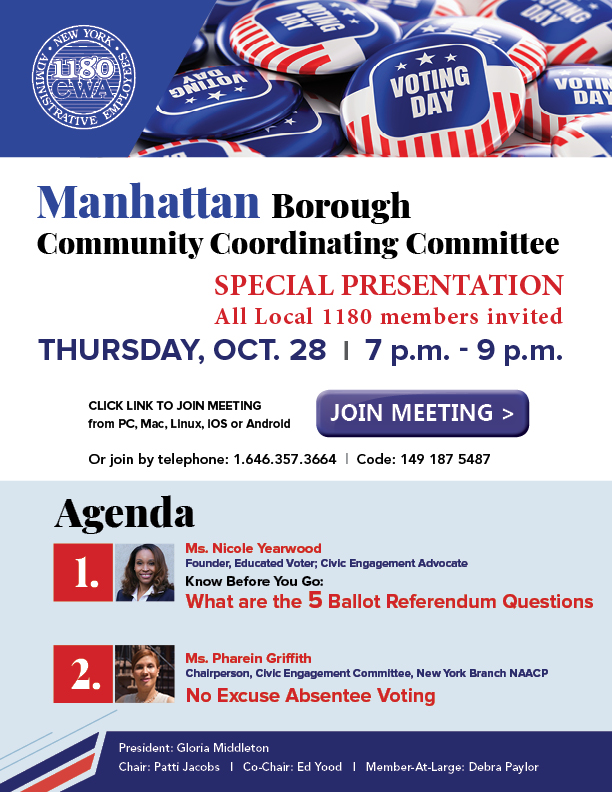 2021 Manhattan BCCC Voting Flier