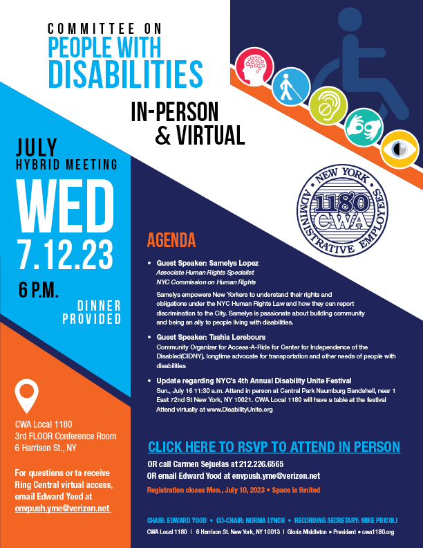 Disabilities Committee Flier July