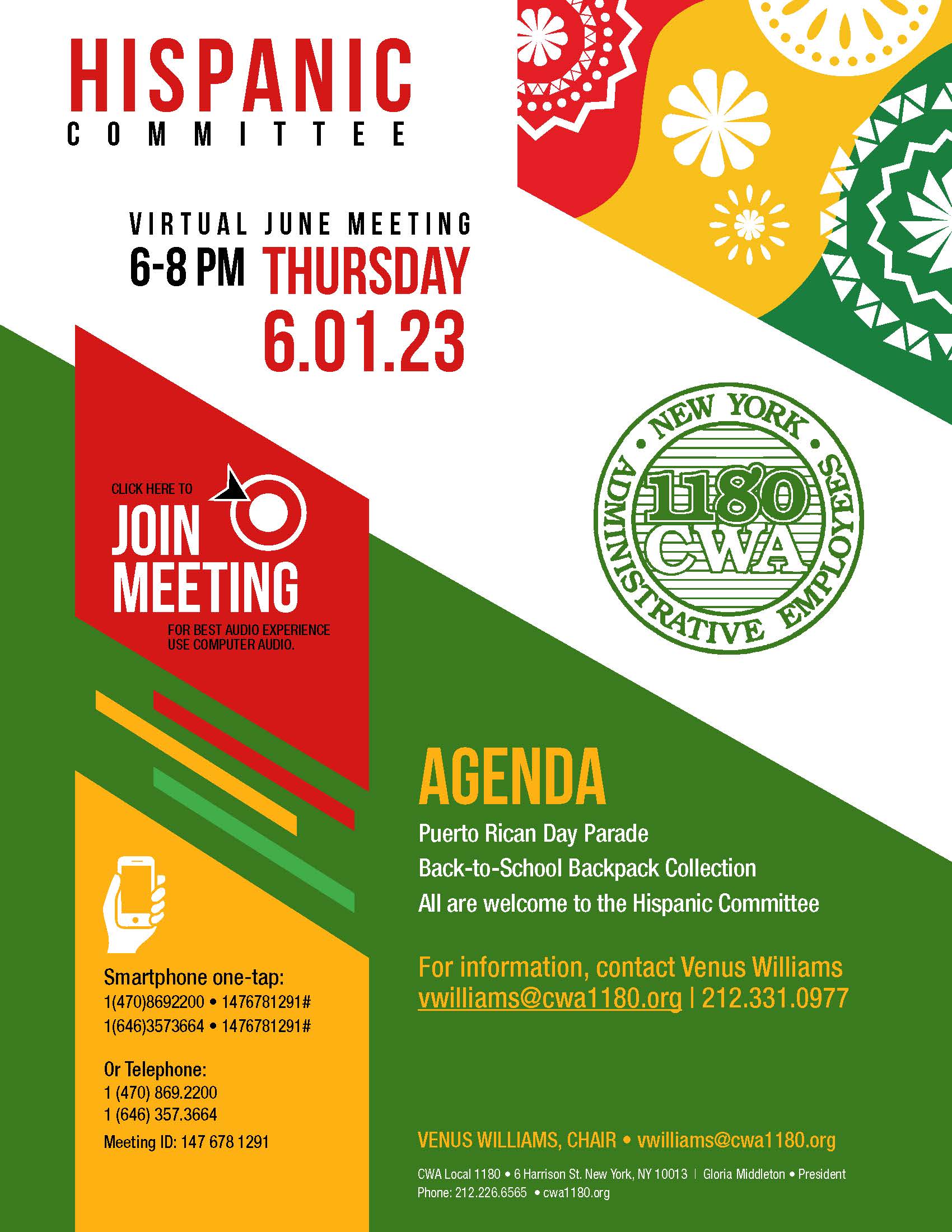 Hispanic Committee June Meeting