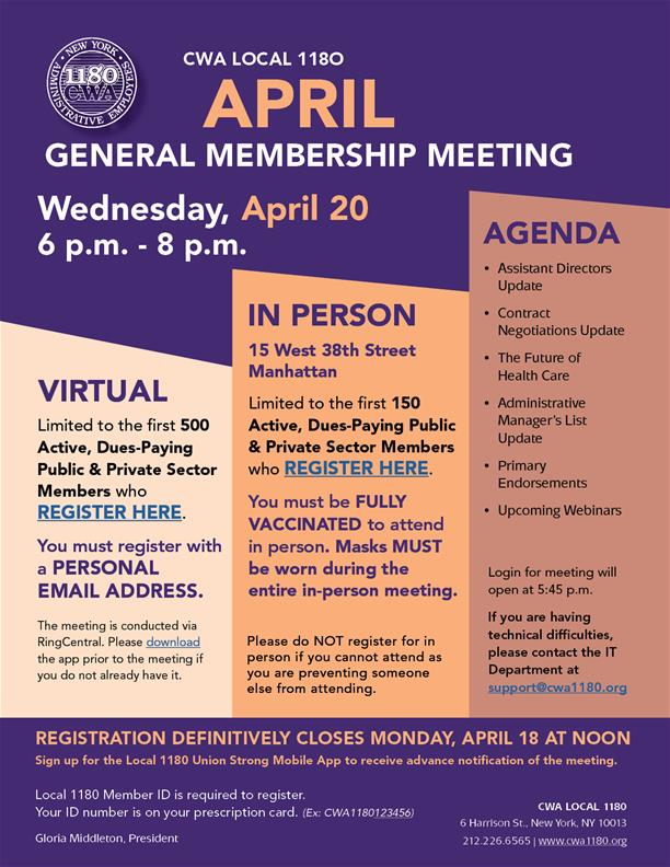 April_Membership Meeting Flier