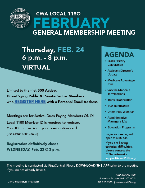 Feb Membership Meeting Flier