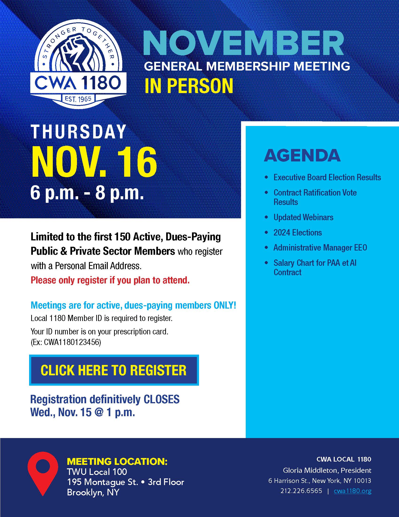 L1180 Nov. Membership Meeting