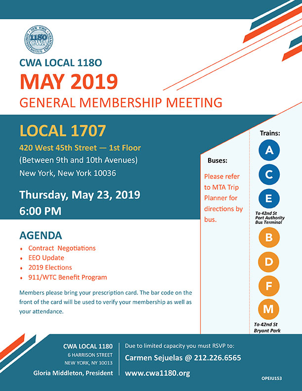 May membership meeting